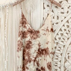 Blu Pepper Brown and Cream Tie-Dye Top